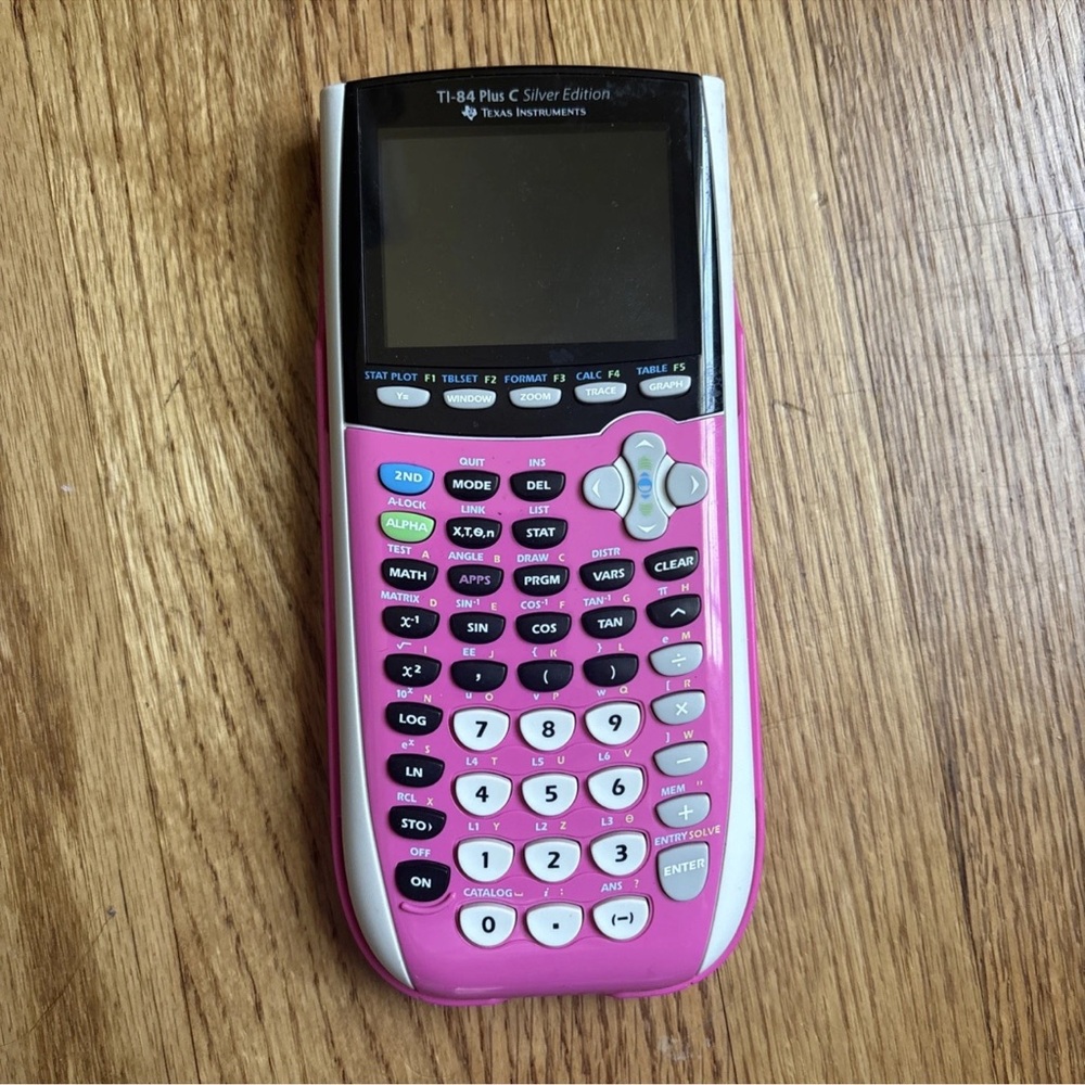 Texas Instruments TI-84 Plus C Silver Edition Graphing Calculator - Pink No Cord